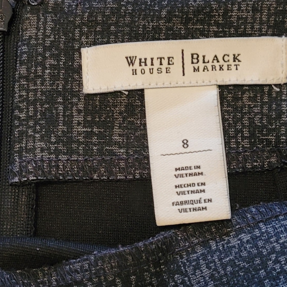 White House Black Market Skirt. Size 8 Gray & Black - Picture 4 of 7